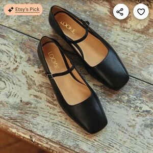 Black Mary Jane Flats